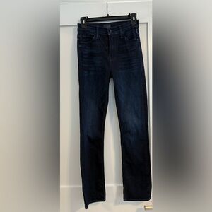Mother “Now or Never” indigo mid rise dazzler ankle jeans